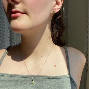 Peridot earring and necklace set